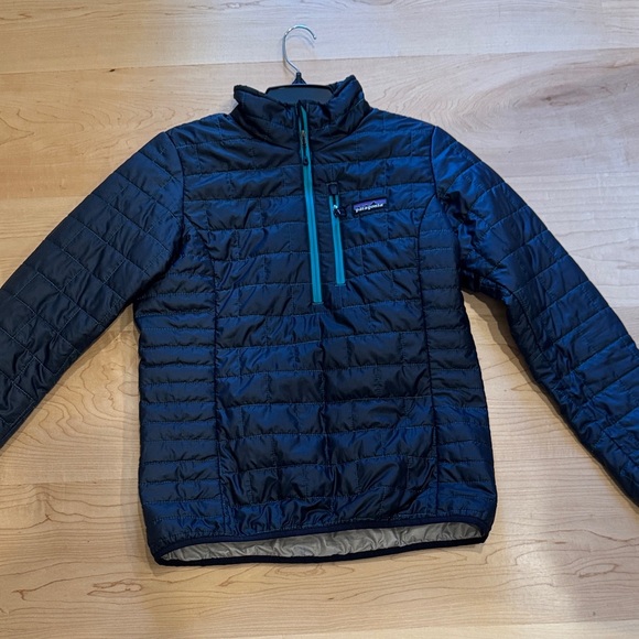 Patagonia Jackets & Blazers - Patagonia Nano Puff Pullover Jacket Women’s Small – Navy/Teal – Excellent Cond